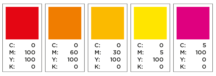 CMYK bright colours