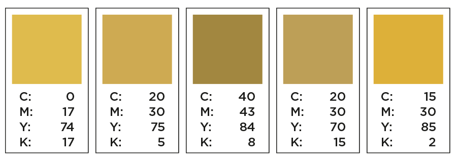 CMYK golds