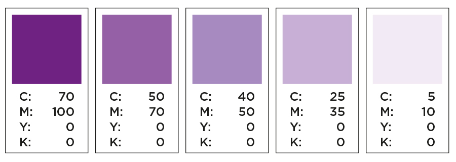 CMYK Purples