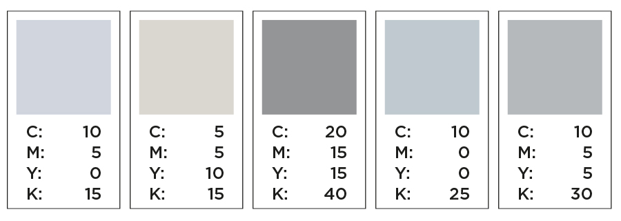 CMYK silvers