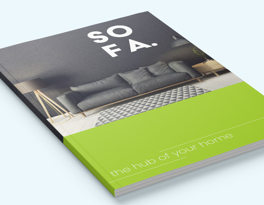 This is an example of a perfect bound brochure