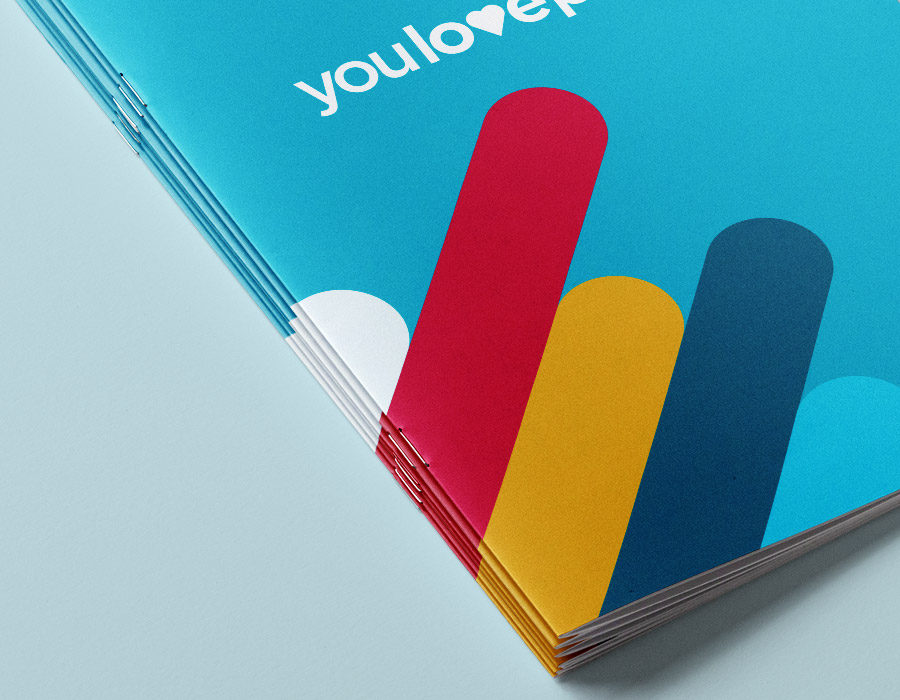 This is an example of a saddle stitched brochure, which is also called 