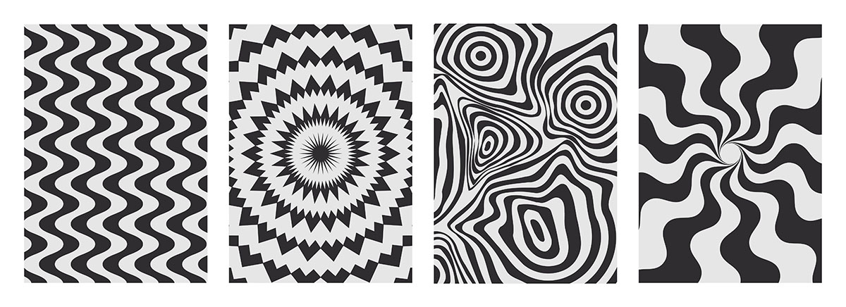 black and white illusion posters